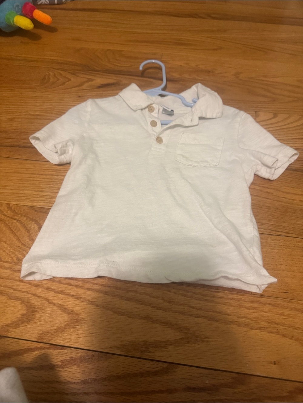 Old Navy Cream Short Sleeve Polo Shirt for Kids